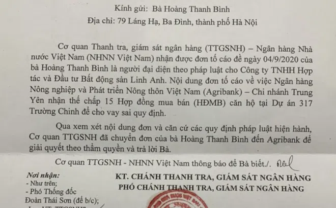 Vì sao giám đốc Agribank Trung Yên bị doanh nghiệp tố vi phạm quy định hoạt động ngân hàng?