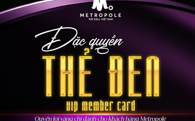 Thẻ bảo hành vật lý VIP CARD MEMBER độc quyền tại Metropole Clinic duy nhất tại Việt Nam