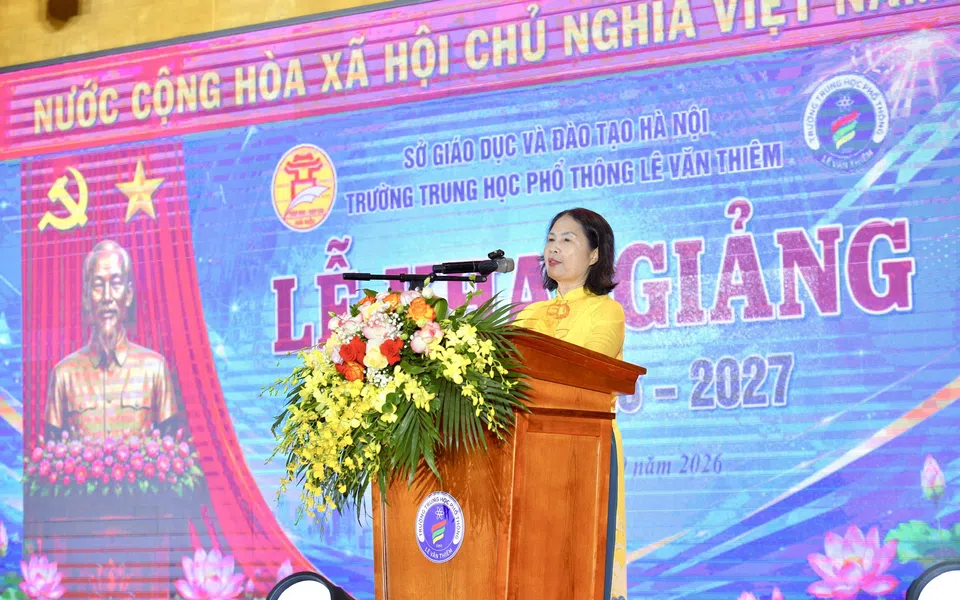 Trường THPT Lê Văn Thiêm khai giảng năm học 2026-2027, hướng tới dấu mốc 30 năm thành lập
